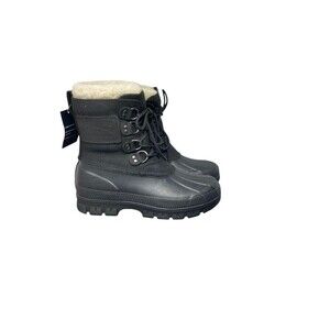 Polo Ralph Lauren Winter Boots Men's Size 7 D Black Landen Lined Lace Up